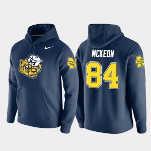 Pullover For Men Michigan Vault Logo Club Navy #84 Sean McKeon College Hoodie