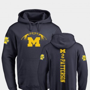Shea Patterson College Hoodie Backer Navy #2 Football For Men's Michigan Wolverines