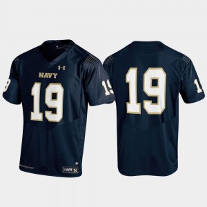 Mens #19 Replica College Jersey Navy United States Naval Academy