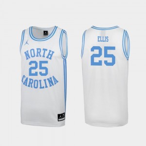 University of North Carolina White Special Basketball #25 March Madness Caleb Ellis College Jersey For Men