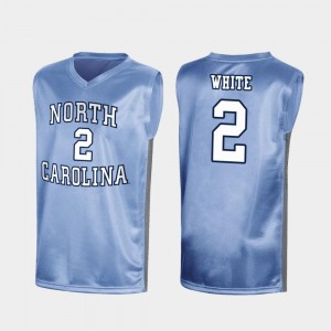 #2 Special Basketball March Madness UNC Men Royal Coby White College Jersey