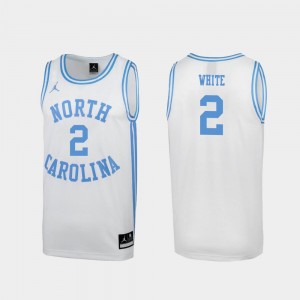 March Madness North Carolina Men's #2 Special Basketball Coby White College Jersey White