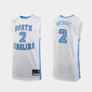 Basketball Replica White Mens Cole Anthony College Jersey #2 North Carolina