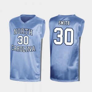 K.J. Smith College Jersey Special Basketball March Madness Royal For Men UNC Tar Heels #30