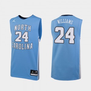 Kenny Williams College Jersey Carolina Blue Basketball For Men's #24 North Carolina Replica