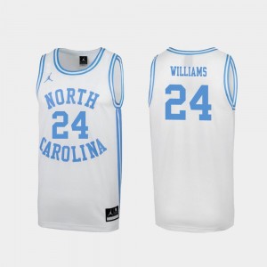 March Madness White University of North Carolina Special Basketball #24 Kenny Williams College Jersey Men