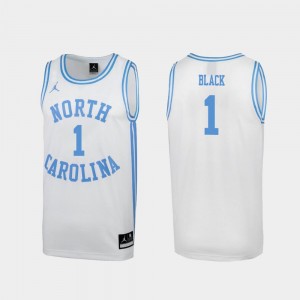 Men's March Madness Special Basketball Leaky Black College Jersey #1 White Tar Heels