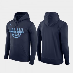 For Men's UNC College Hoodie Basketball Drop Circuit Navy Pullover