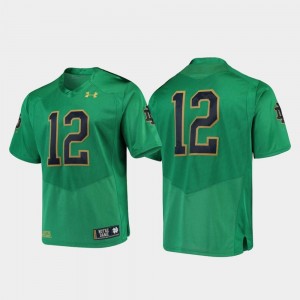Premier University of Notre Dame College Jersey #12 For Men Green Football