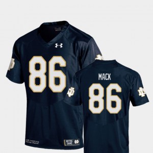 Alize Mack College Jersey Replica Football Navy For Men Notre Dame #86
