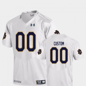 College Custom Jersey Replica For Men's White Football #00 University of Notre Dame
