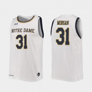 White ND Elijah Morgan College Jersey For Men Replica 2019-20 Basketball #31