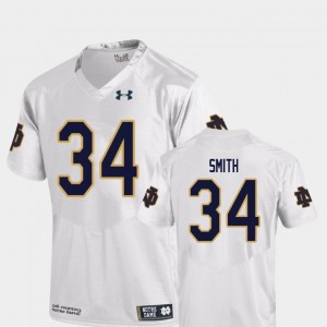 #34 Replica Football Men's Jahmir Smith College Jersey White University of Notre Dame