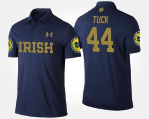 For Men Justin Tuck College Polo #44 UND Navy