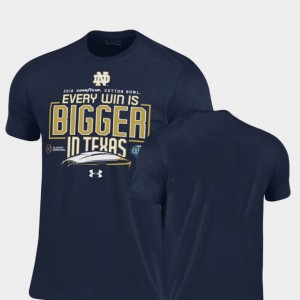 Navy Bigger in Texas Football Playoff University of Notre Dame College T-Shirt Mens 2018 Cotton Bowl Bound