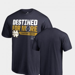 ND For Men's 2018 Cotton Bowl Bound Bootleg Football Playoff Navy College T-Shirt