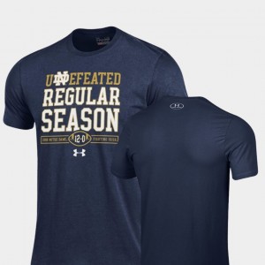 College T-Shirt Notre Dame Performance 2018 Undefeated Regular Season Navy Men