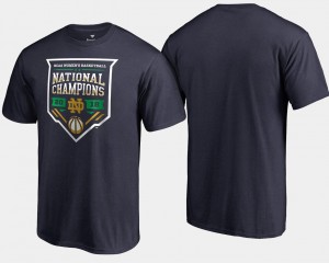 Navy College T-Shirt Notre Dame Women's Basketball Basketball 2018 National Champions Press Men's