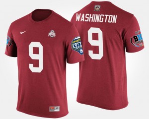 Men's Bowl Game Buckeye Big Ten Conference Cotton Bowl #92 Adolphus Washington College T-Shirt Scarlet