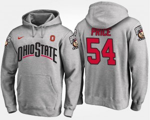 #54 OSU Gray For Men Billy Price College Hoodie