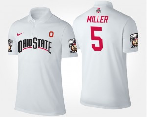 Bowl Game Braxton Miller College Polo Big Ten Conference Cotton Bowl Black #1 For Men's Ohio State