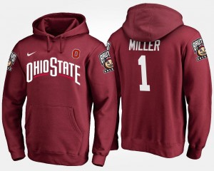 Ohio State #1 Scarlet For Men Braxton Miller College Hoodie