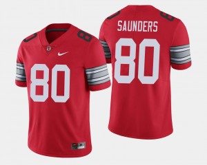 Scarlet For Men C.J. Saunders College Jersey Buckeye #80 2018 Spring Game Limited