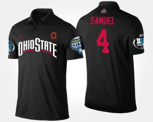 Big Ten Conference Cotton Bowl Bowl Game #4 Curtis Samuel College Polo For Men Black Ohio State