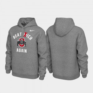 Ohio State College Hoodie Mens Heathered Gray Pullover Local Phrase