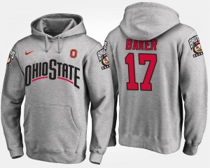 #17 Gray For Men Jerome Baker College Hoodie Ohio State