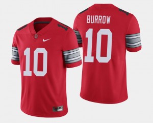 Scarlet 2018 Spring Game Limited Mens Joe Burrow College Jersey #10 Ohio State
