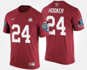 Malik Hooker College T-Shirt Men Ohio State Bowl Game #24 Scarlet Big Ten Conference Cotton Bowl
