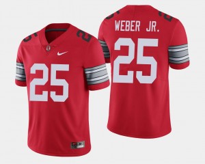 Scarlet 2018 Spring Game Limited Men #25 Mike Weber College Jersey Buckeyes