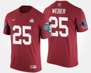 Bowl Game #25 Big Ten Conference Cotton Bowl Mens Mike Weber College T-Shirt Scarlet Buckeyes