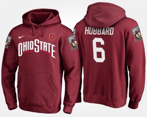 #6 Ohio State For Men's Scarlet Sam Hubbard College Hoodie