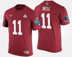 Mens #11 Buckeye Vonn Bell College T-Shirt Bowl Game Big Ten Conference Cotton Bowl Scarlet