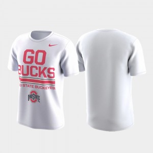 Local Verbiage College T-Shirt For Men's Performance White Buckeyes
