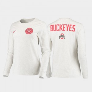 Rivalry Ohio State Buckeye College T-Shirt Statement Long Sleeve White For Men
