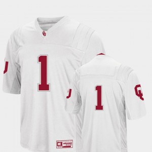 Football Colosseum College Jersey Sooners #1 Mens White