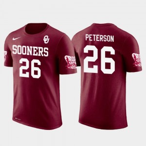 University Of Oklahoma #26 Crimson Washington Redskins Football Men's Future Stars Adrian Peterson College T-Shirt