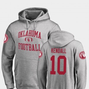 Austin Kendall College Hoodie Football OU Sooners Neutral Zone For Men's #10 Ash