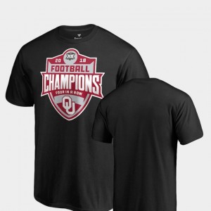 Mens 2018 Big 12 Football Champions College T-Shirt Black OU Sooners Big & Tall