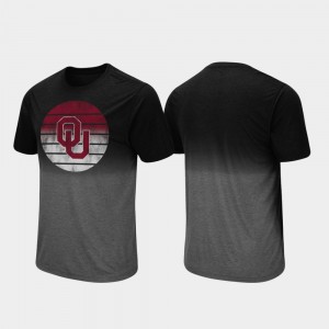Fancy Walking Black Men Dip Dye Oklahoma College T-Shirt