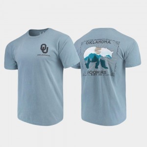 Comfort Colors Blue College T-Shirt State Scenery For Men's Oklahoma