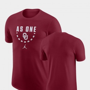 Basketball Team Sooners Men College T-Shirt Crimson