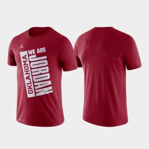 College T-Shirt Crimson Basketball Performance University Of Oklahoma Just Do It For Men's