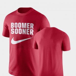 College T-Shirt Performance Crimson OU Sooners Legend Franchise For Men