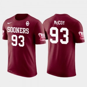 Future Stars Crimson Tampa Bay Buccaneers Football Oklahoma #93 Gerald McCoy College T-Shirt For Men