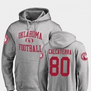 Football Oklahoma Ash Grant Calcaterra College Hoodie Neutral Zone #80 For Men's
