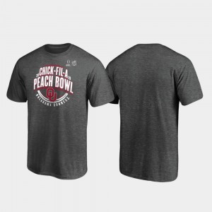 College T-Shirt Men 2019 Peach Bowl Bound Scrimmage OU Sooners Heather Gray